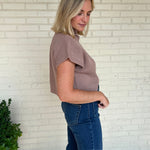 Entro | Taupe Knit Sleeveless Pocket Top | Sweetest Stitch