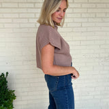 Entro | Taupe Knit Sleeveless Pocket Top | Sweetest Stitch