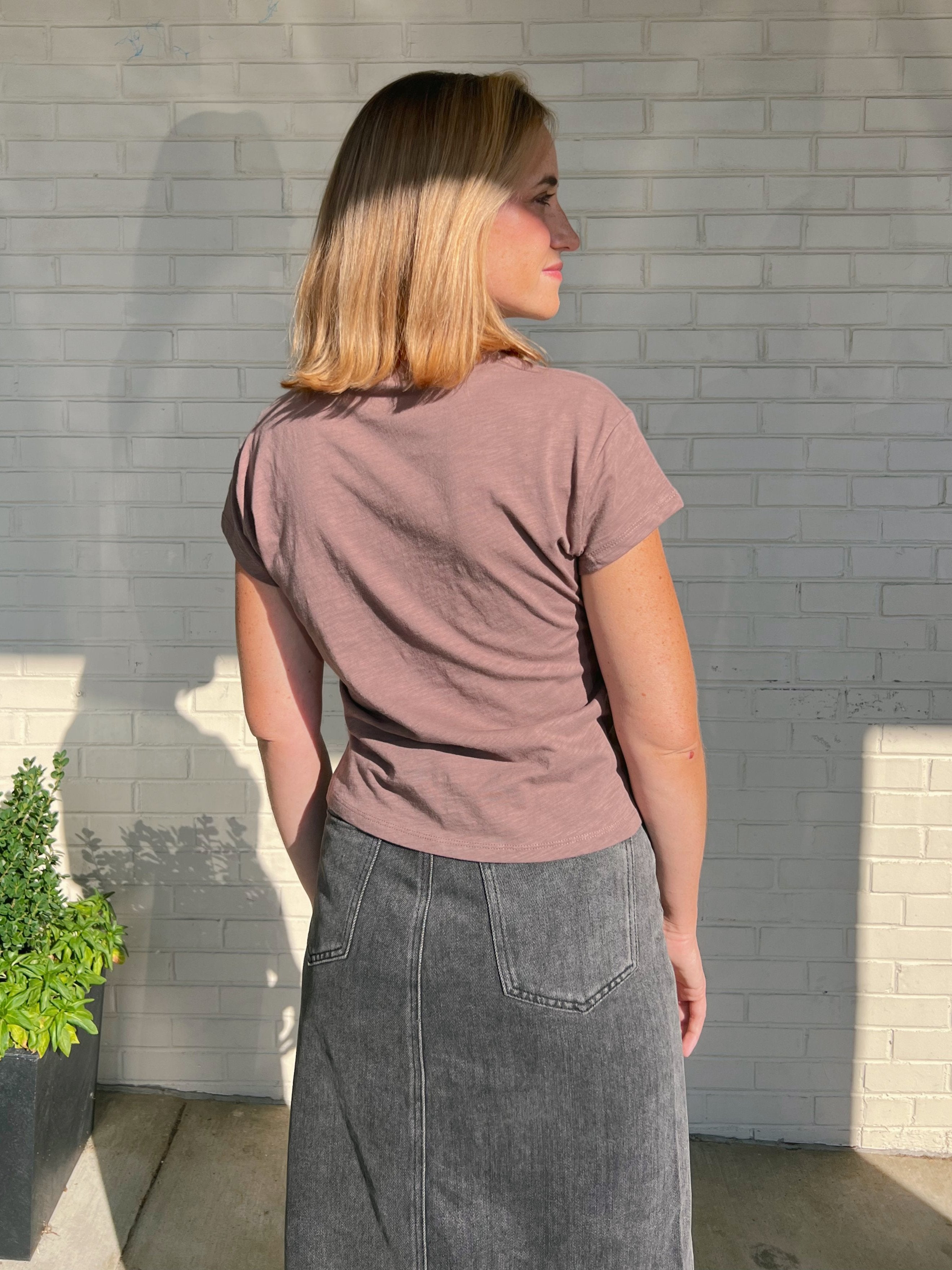 Z Supply | Modern Slub Tee Deep Taupe | Sweetest Stitch