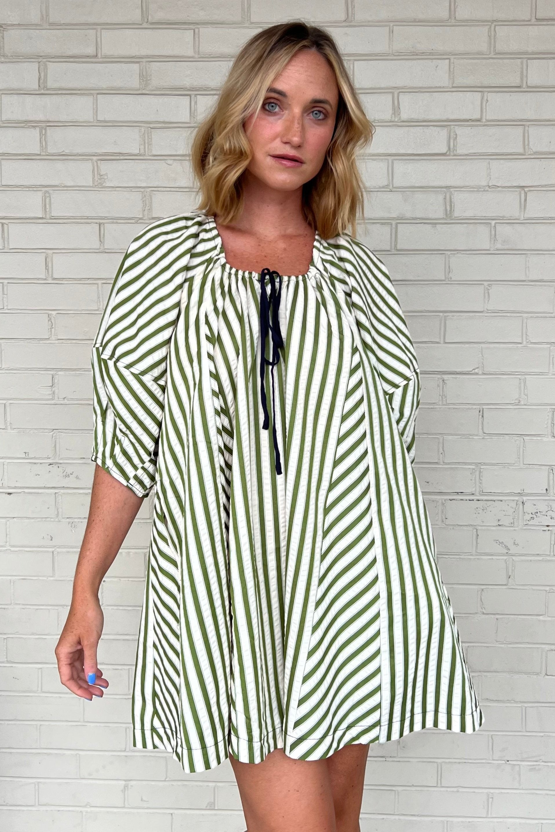 Entro | Striped 3/4 Sleeve Dress | Sweetest Stitch Boutique