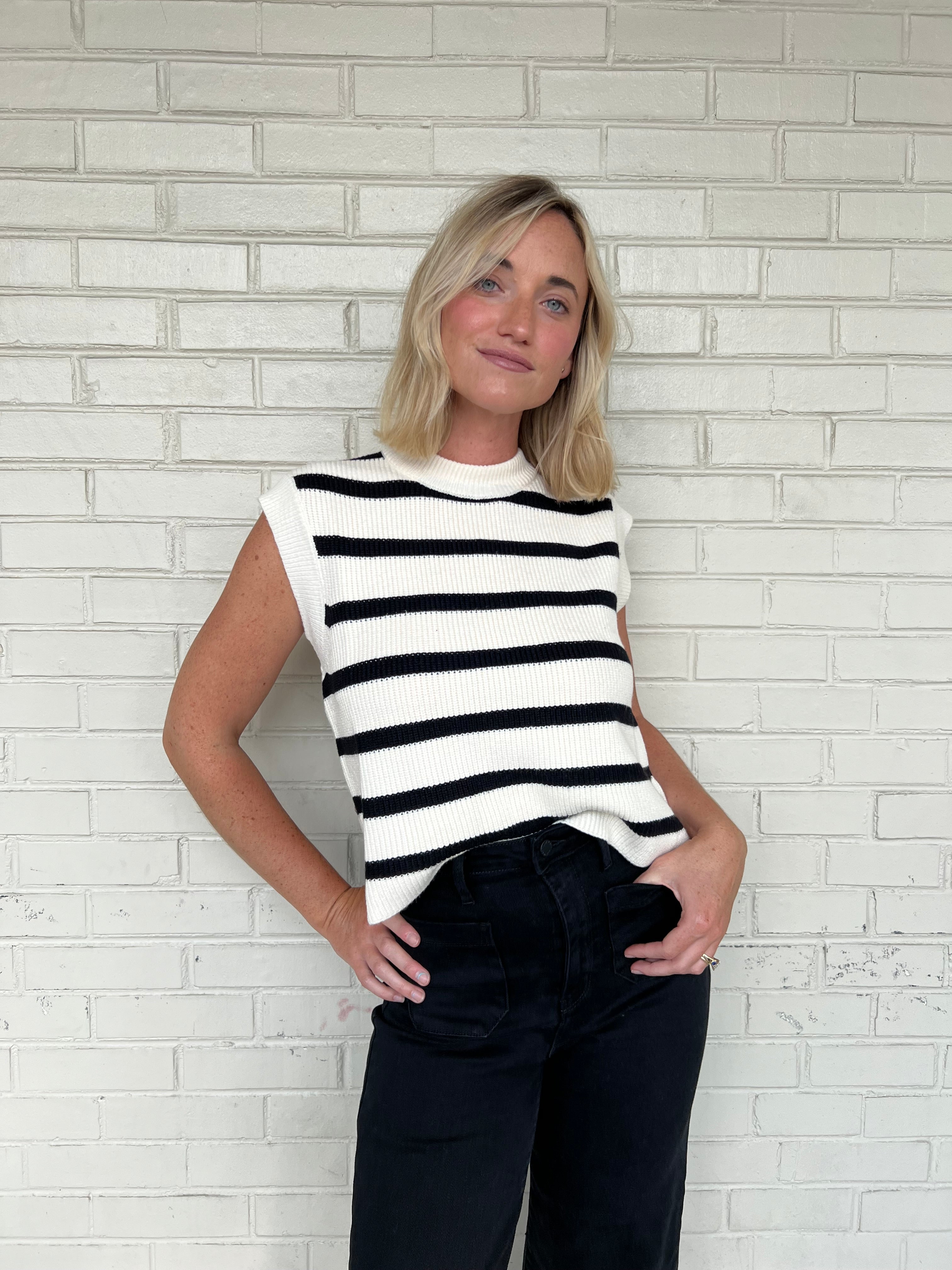 Miou Muse | New Vibes Striped Knit Top | Sweetest Stitch