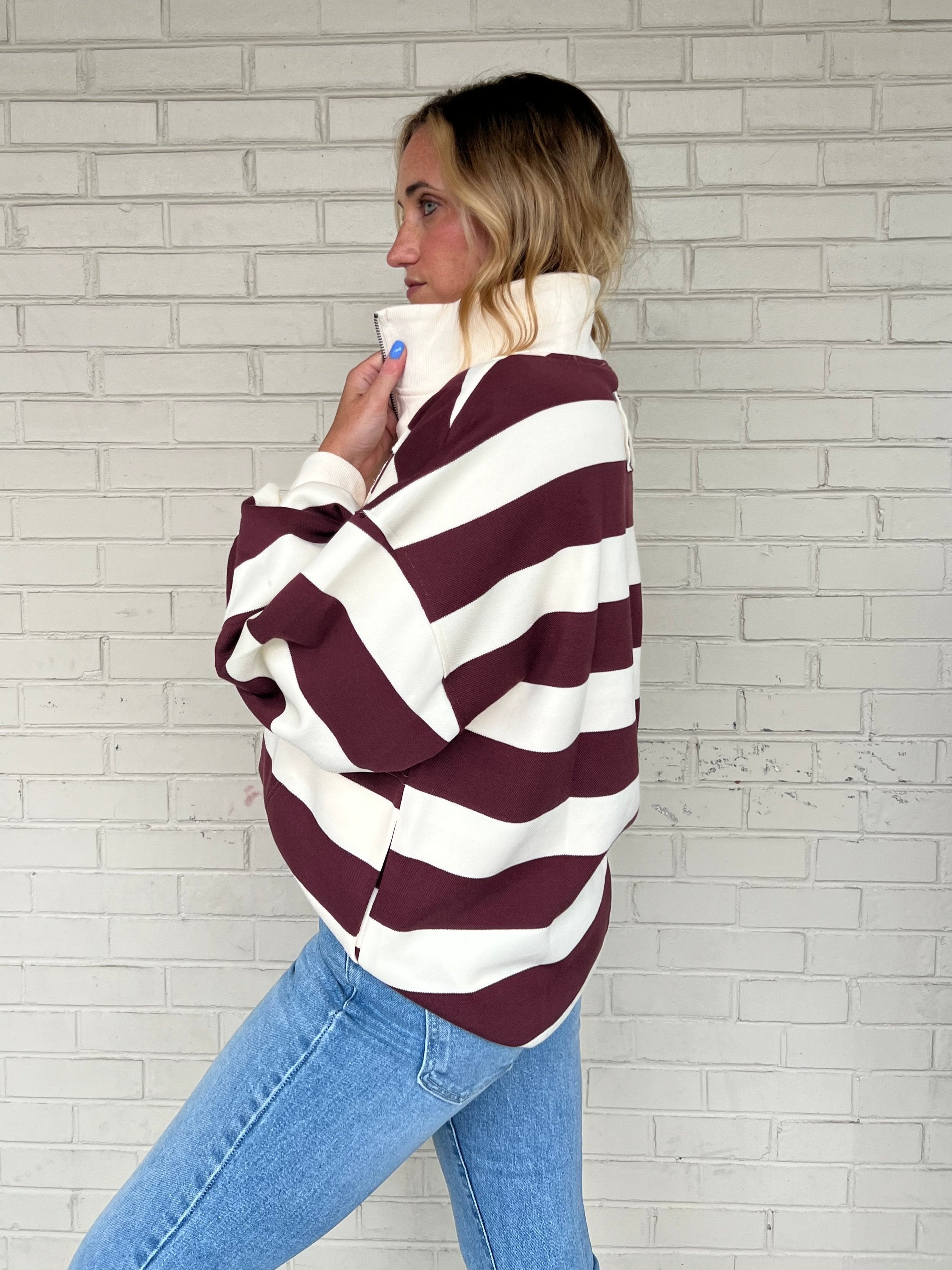 Entro | Striped Rugby Long Sleeve Top | Sweetest Stitch