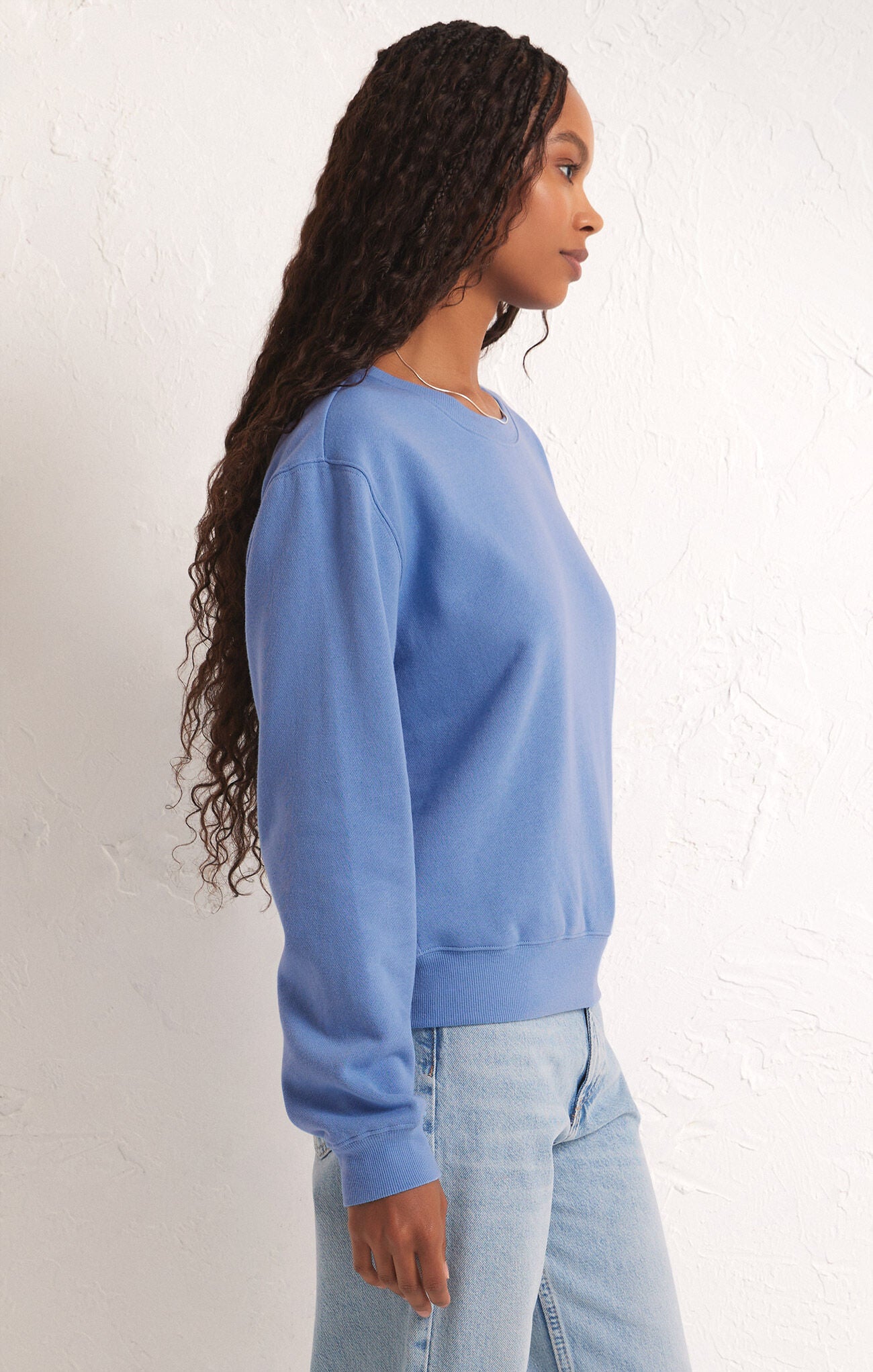 Z Supply | Classic Crew Sweatshirt Blue Isle | Sweetest Stitch Online