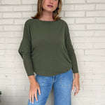 Charlotte Avery | Olive Long Sleeve Top | Sweetest Stitch