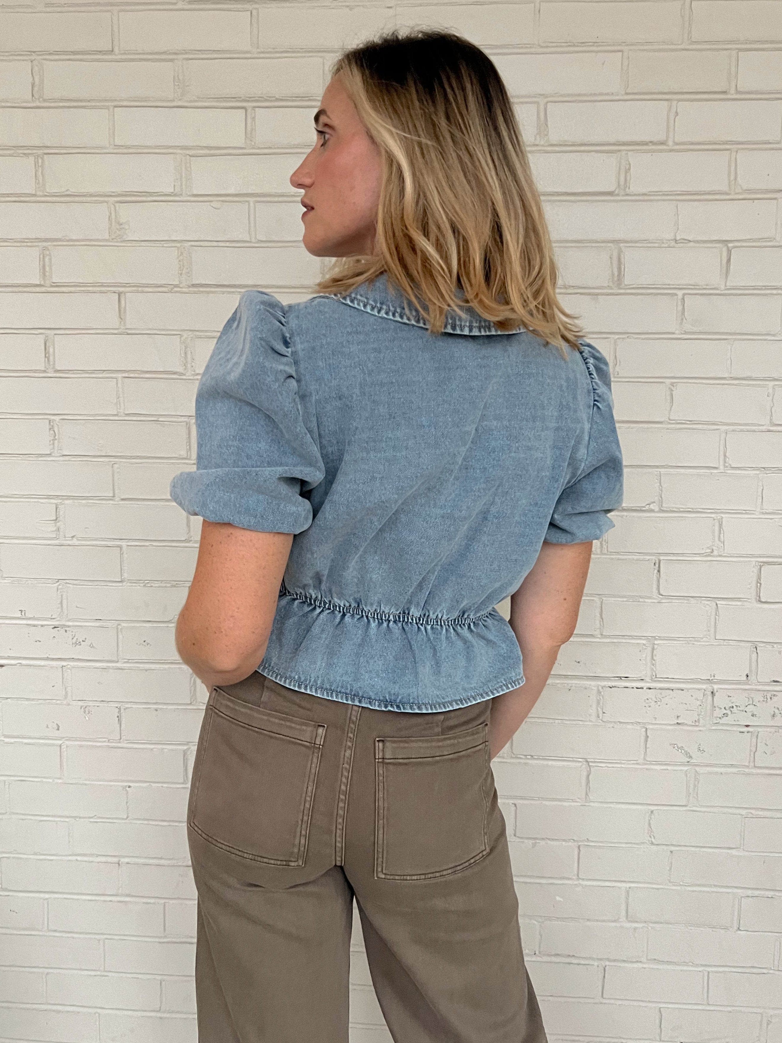 Sofie the Label | Ashton Denim Bow Blouse | Sweetest Stitch