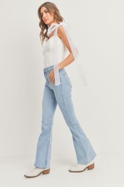 Just Black Denim | Light Wash Flare Jeans | Sweetest Stitch Online