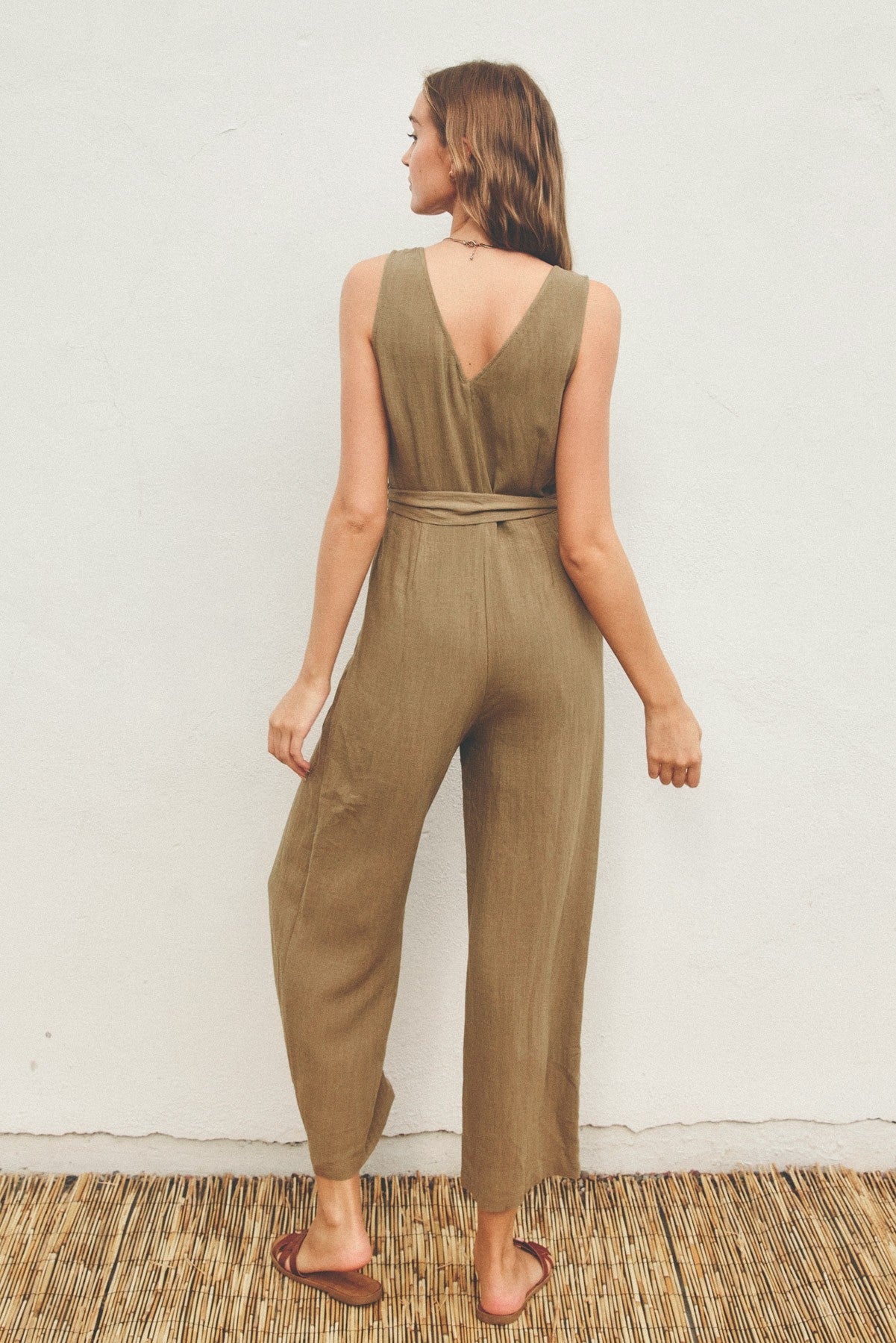 Dress Forum | Button Front Sleeveless Jumpsuit | Sweetest Stitch