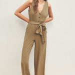 Dress Forum | Button Front Sleeveless Jumpsuit | Sweetest Stitch