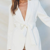 Dress Forum | Off White Waist Tie Blazer | Sweetest Stitch Boutique