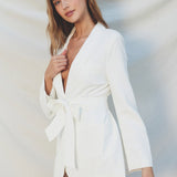 Dress Forum | Off White Waist Tie Blazer | Sweetest Stitch Boutique