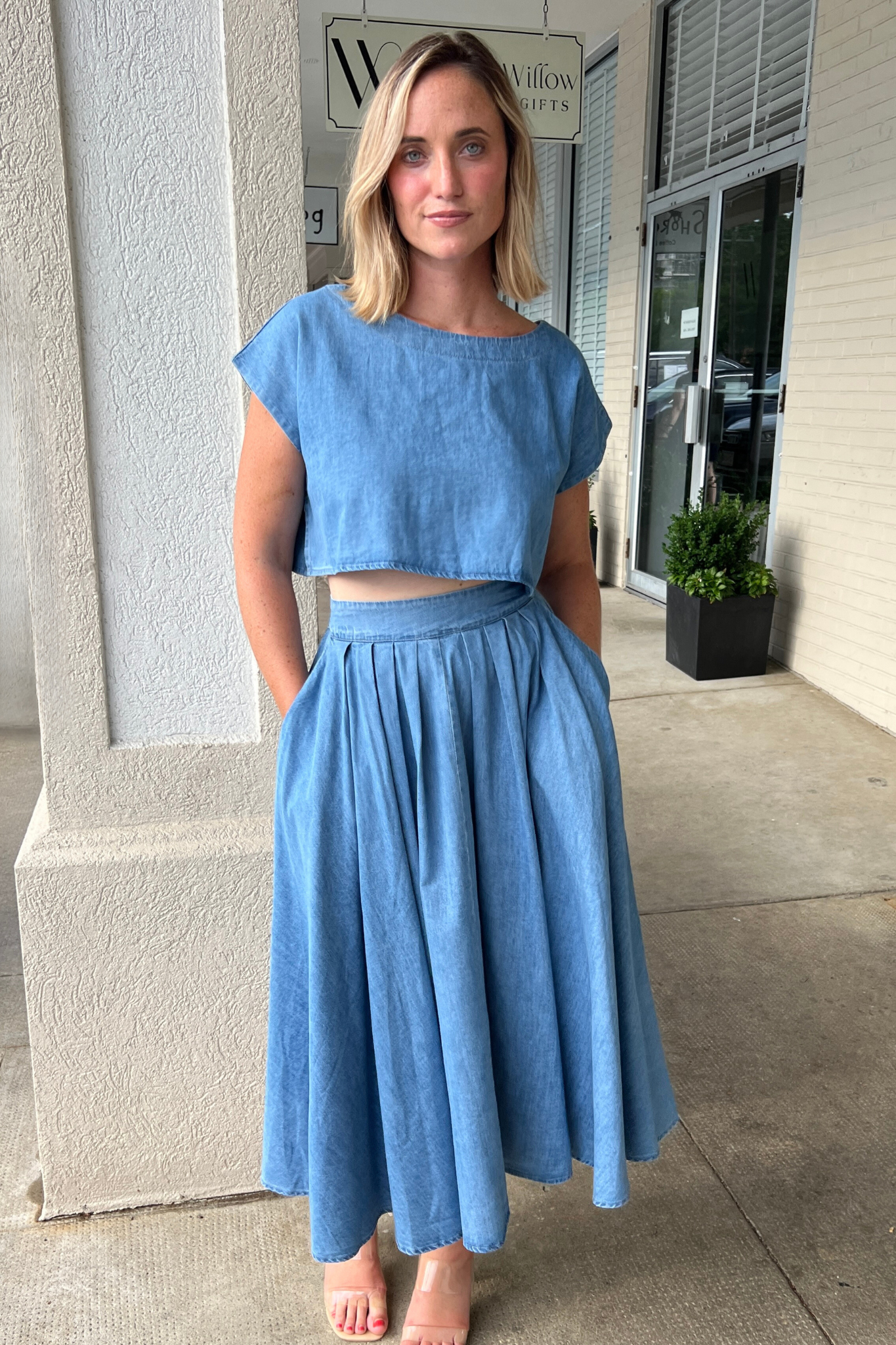 Mable | Denim Midi Skirt | Sweetest Stitch Boutique for Women