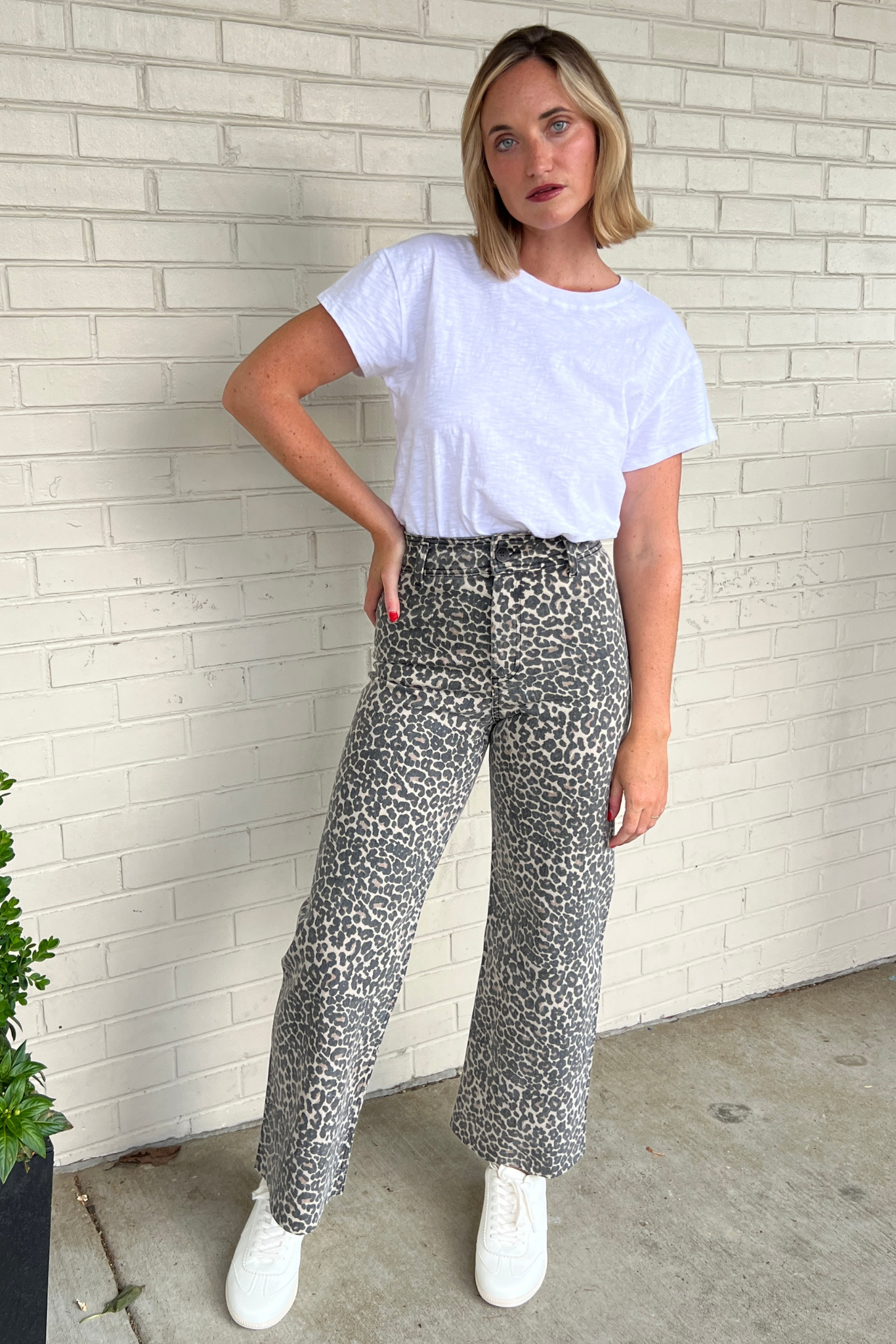 Miou Muse | Leopard Wide Leg Pants | Sweetest Stitch Cute Pants