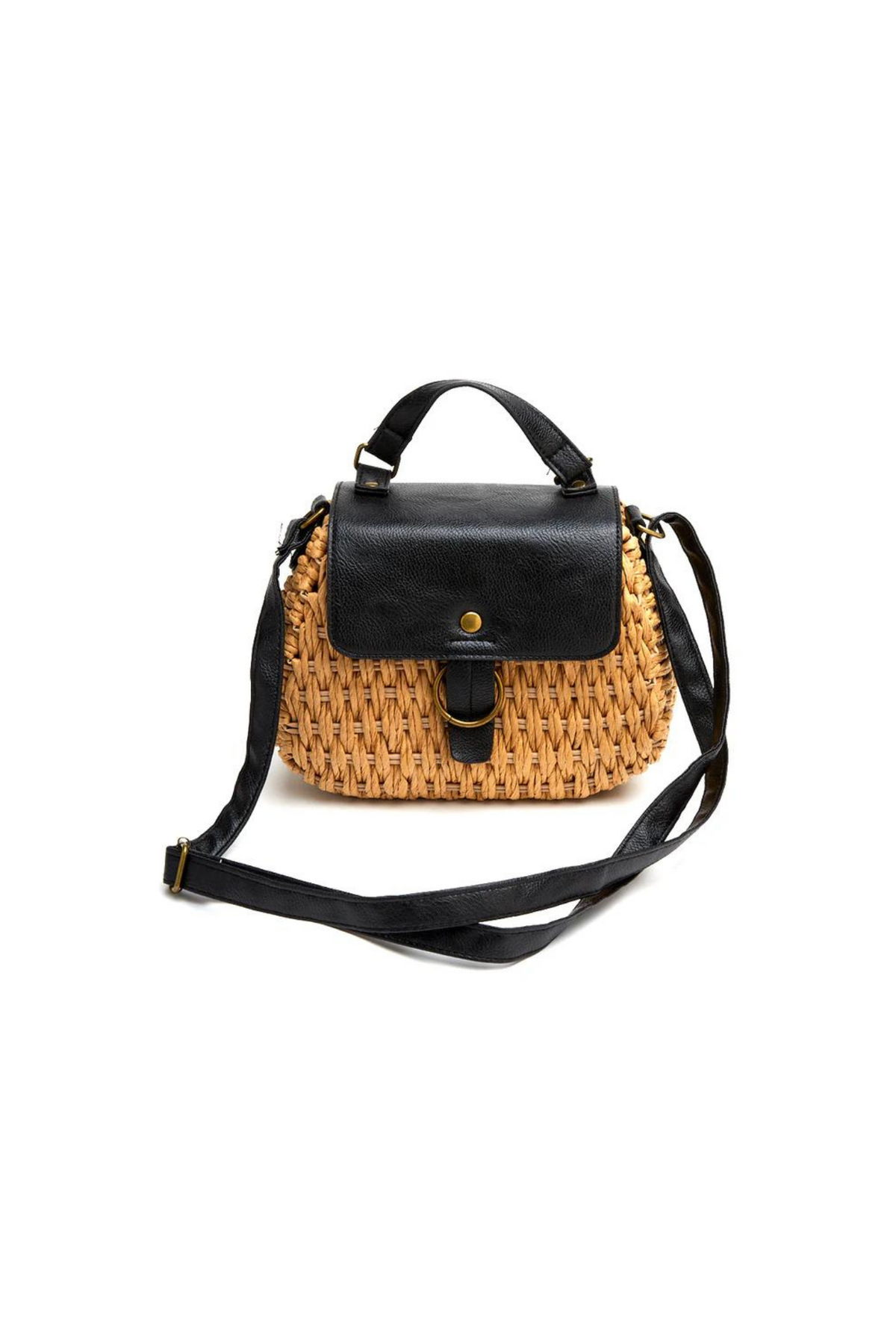 Matisse | Black &amp; Natural Raffia Harbor Handbag | Sweetest Stitch