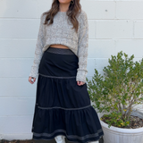 Strut & Bolt | Black Tier Midi Skirt | Sweetest Stitch Boutique