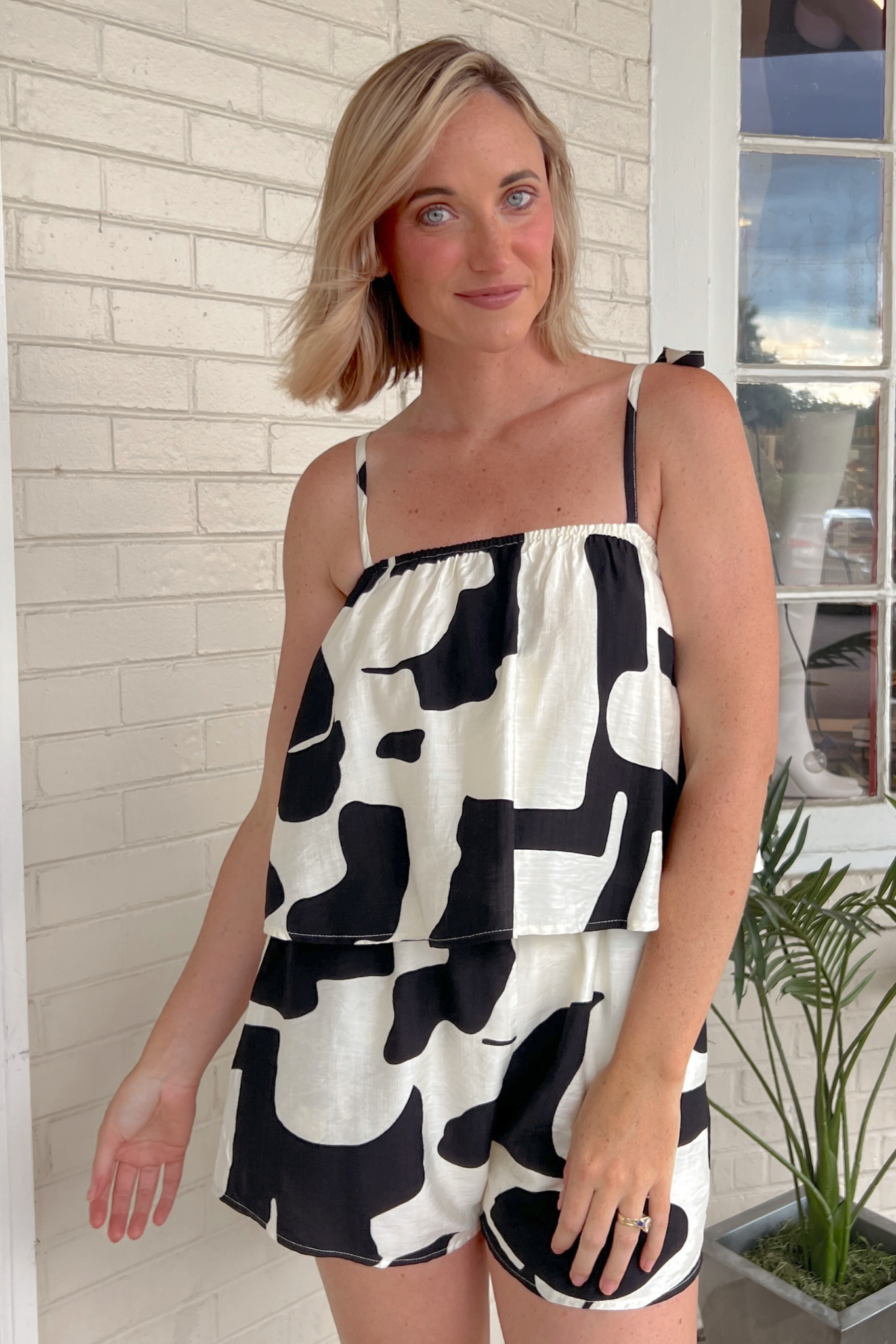 Entro | Abstract Print Romper | Sweetest Stitch Boutique Richmond