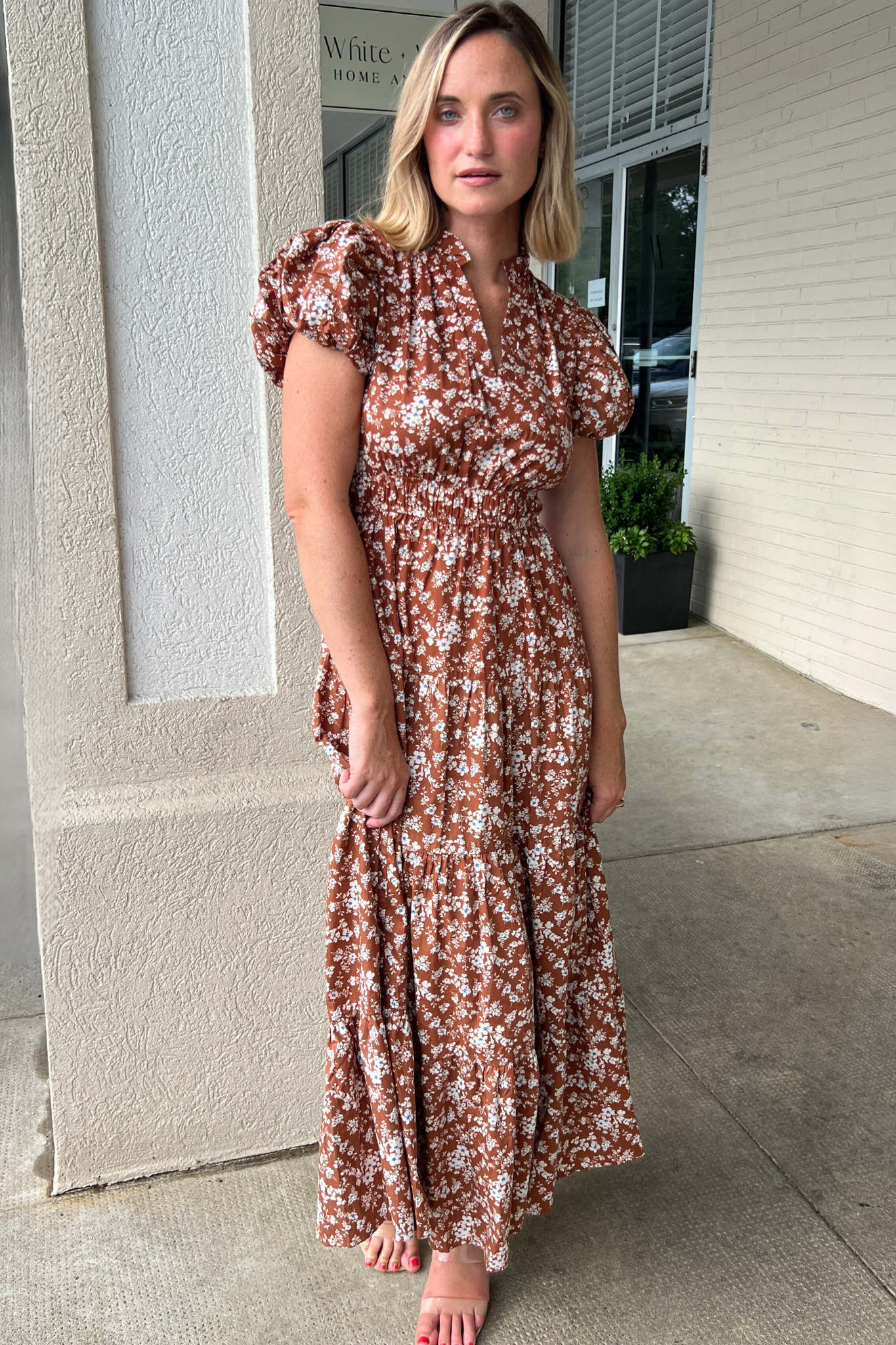 Entro | Modern Summer Floral Midi Dress | Sweetest Stitch