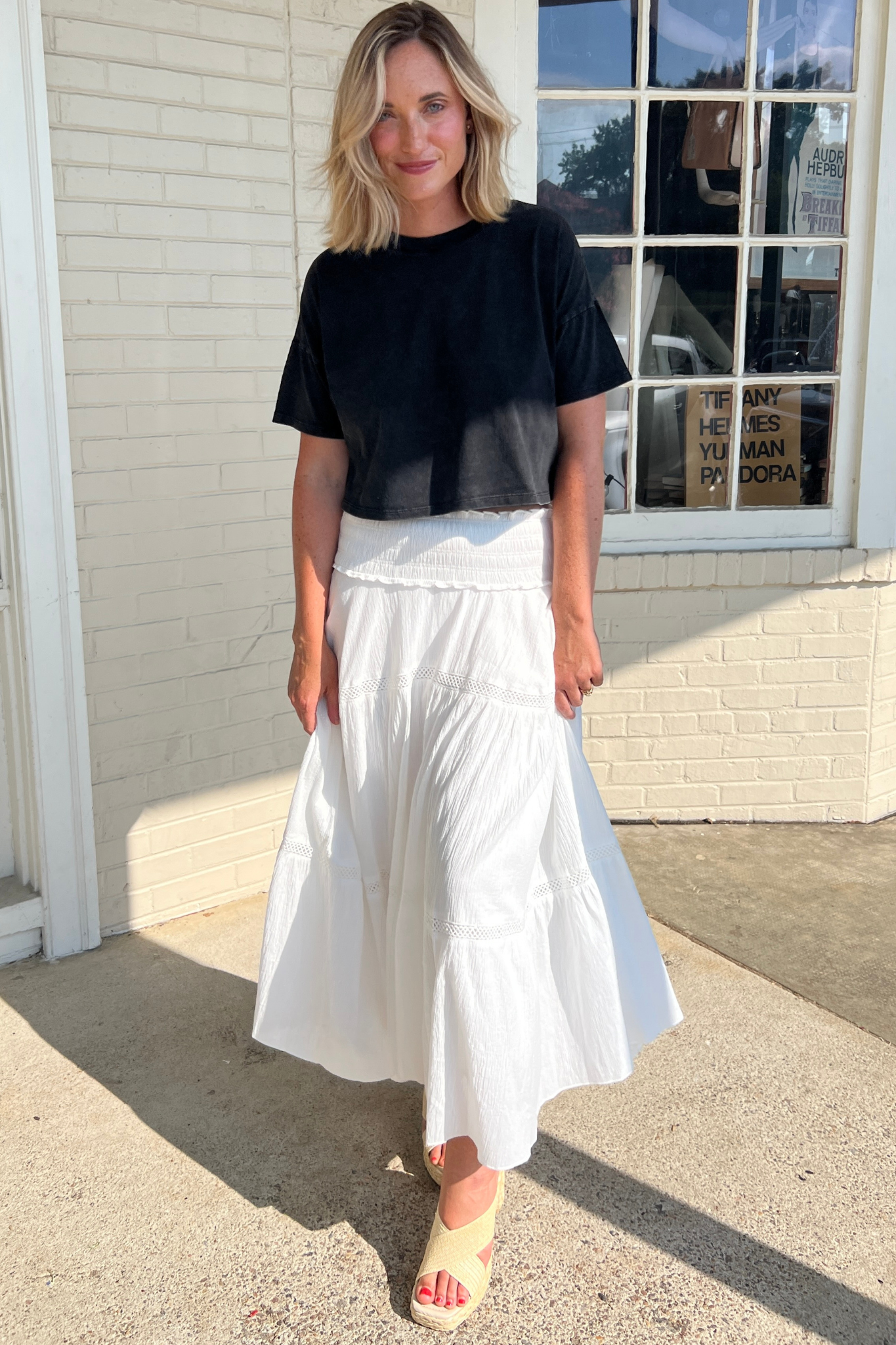 By Together | White Flowy Maxi Skirt | Sweetest Stitch Boutique