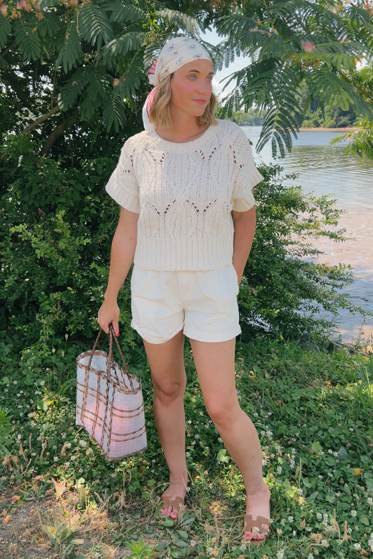 Late Afternoon Pleated Cuffed Shorts