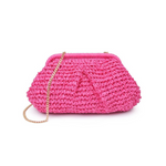 Urban Expressions | Fuchsia Straw Clutch | Sweetest Stitch Boutique