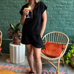 Entro | Black Ribbed Shorts | Sweetest Stitch Richmond Boutique