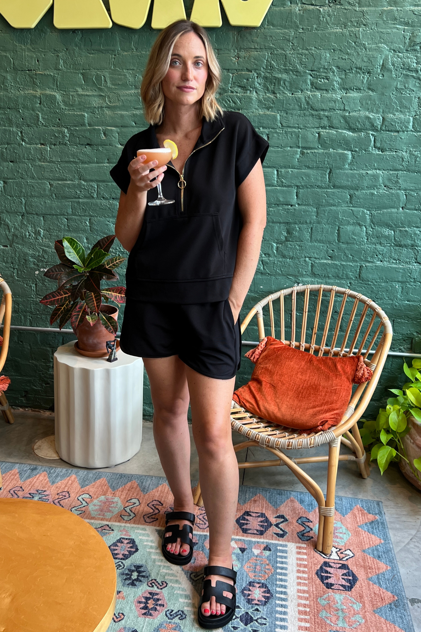 Entro | Black Ribbed Shorts | Sweetest Stitch Richmond Boutique