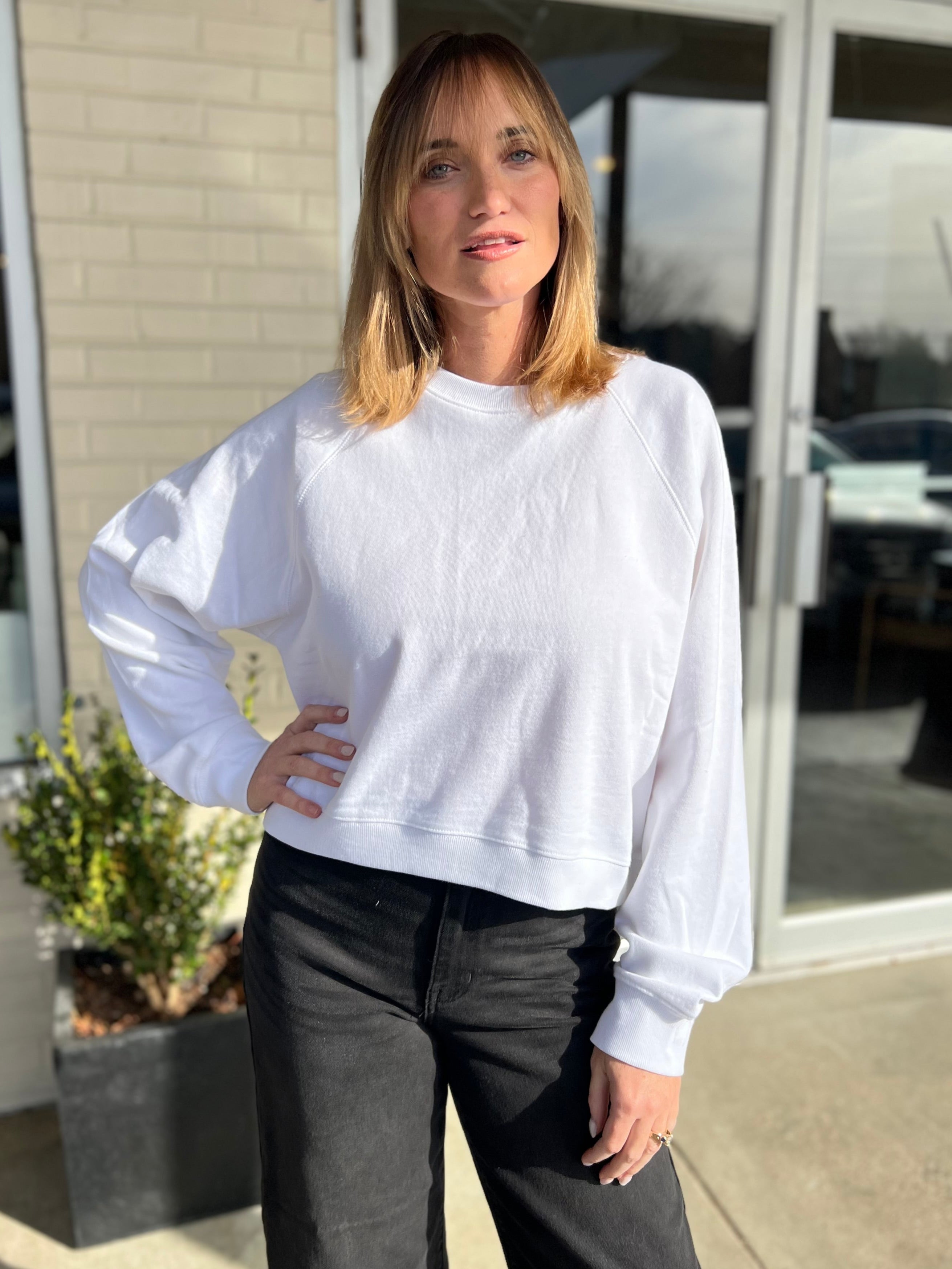 Z Supply | White Reset Sweatshirt | Sweetest Stitch Boutique