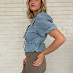 Sofie the Label | Ashton Denim Bow Blouse | Sweetest Stitch