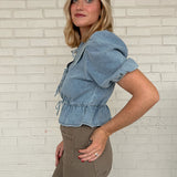 Sofie the Label | Ashton Denim Bow Blouse | Sweetest Stitch