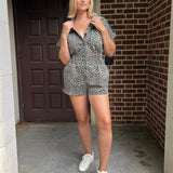 Miou Muse | Leopard Denim Romper | Sweetest Stitch