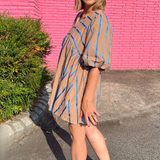 Espresso Striped Babydoll Dress