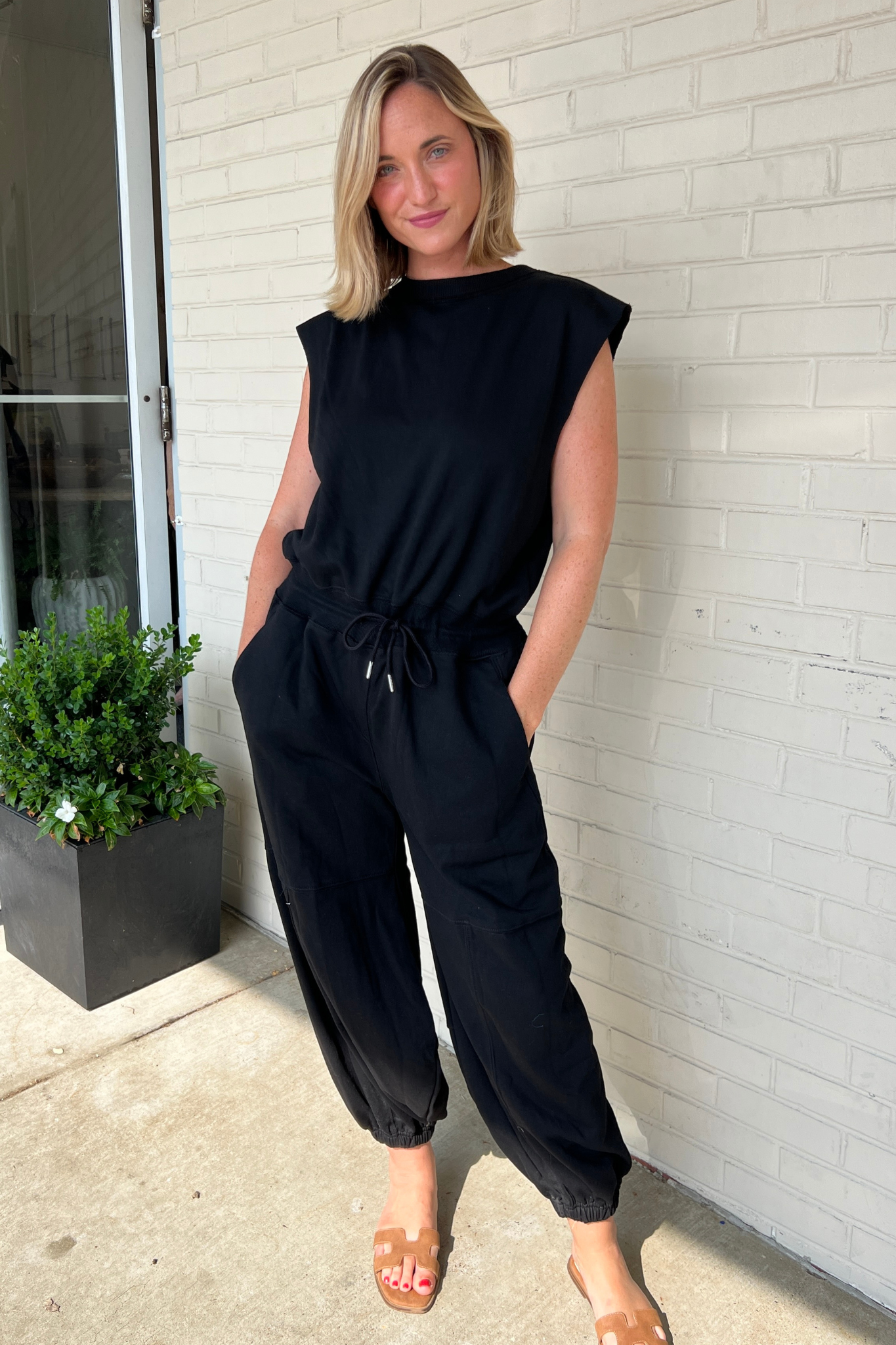 Entro | Sleeveless Black Jumpsuit | Sweetest Stitch Boutique