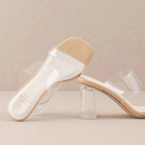 Oasis Society | Emma Block Heels Clear | Sweetest Stitch Boutique