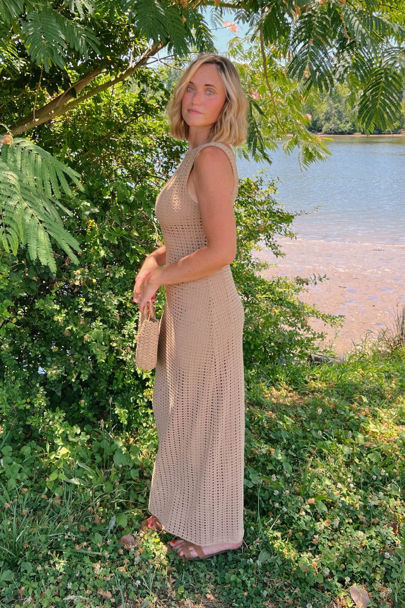 Mustard Seed | Taupe Knit Maxi Dress | Sweetest Stitch Cute Dress