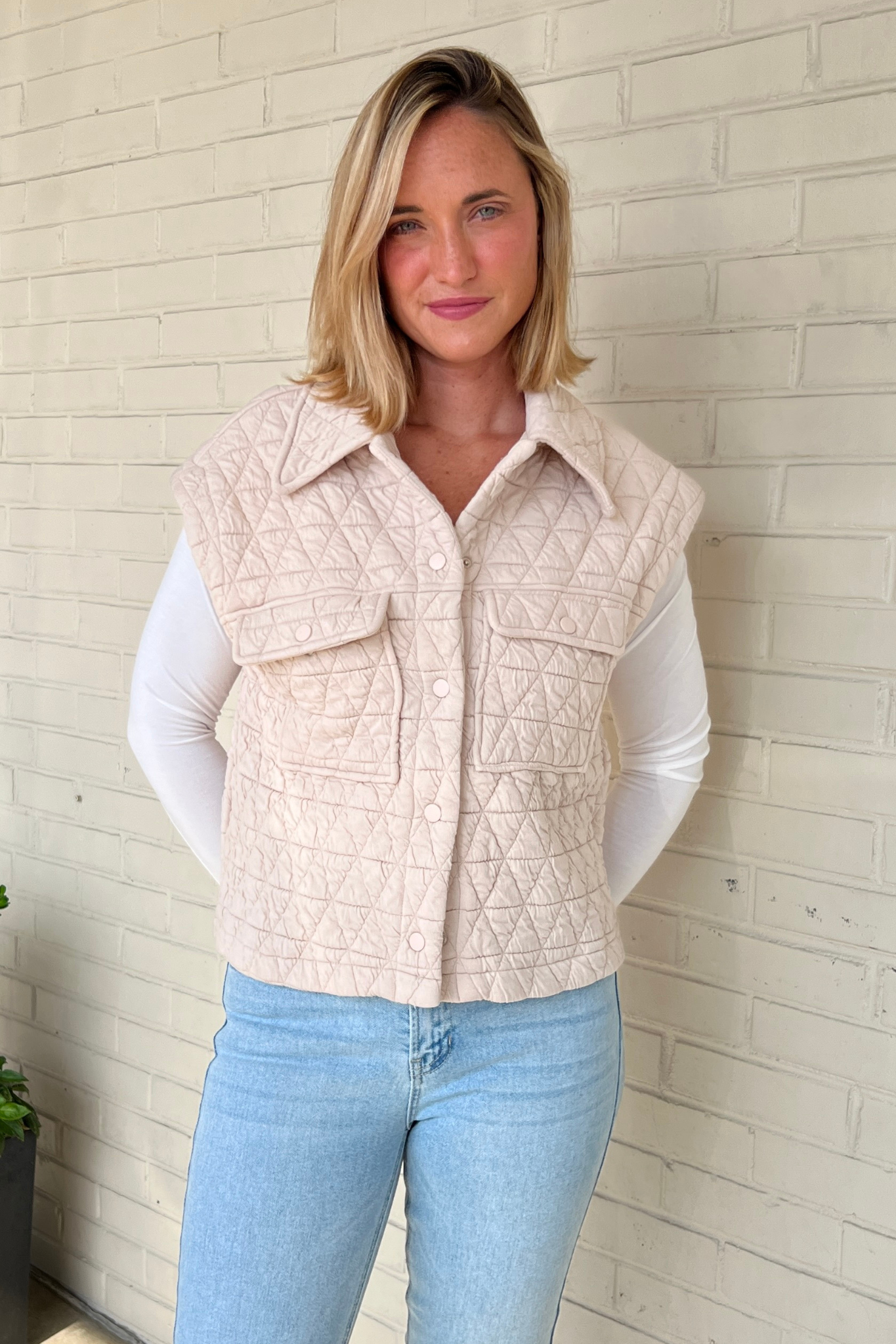 Entro | Quilted Knit Vest | Sweetest Stitch Women's Boutique