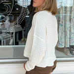 By Together | Ivory Waffle Knit Sweater | Sweetest Stitch Boutique