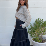 Strut & Bolt | Black Tier Midi Skirt | Sweetest Stitch Boutique