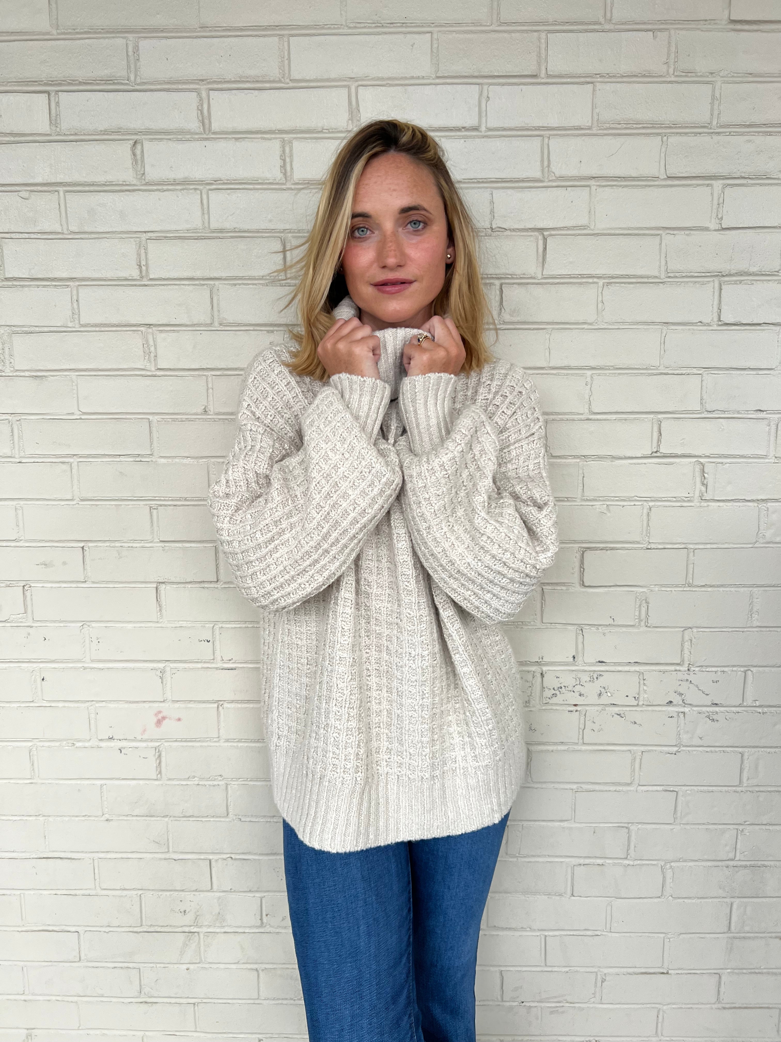 Coast To Coast Waffle Knit Turtleneck Sweater