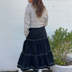 Strut & Bolt | Black Tier Midi Skirt | Sweetest Stitch Boutique