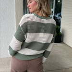 Z Supply | Palm Green Striped Broadbeach Sweater | Sweetest Stitch