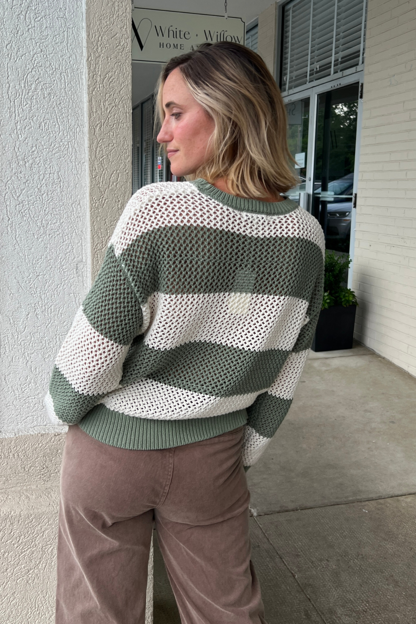 Z Supply | Palm Green Striped Broadbeach Sweater | Sweetest Stitch