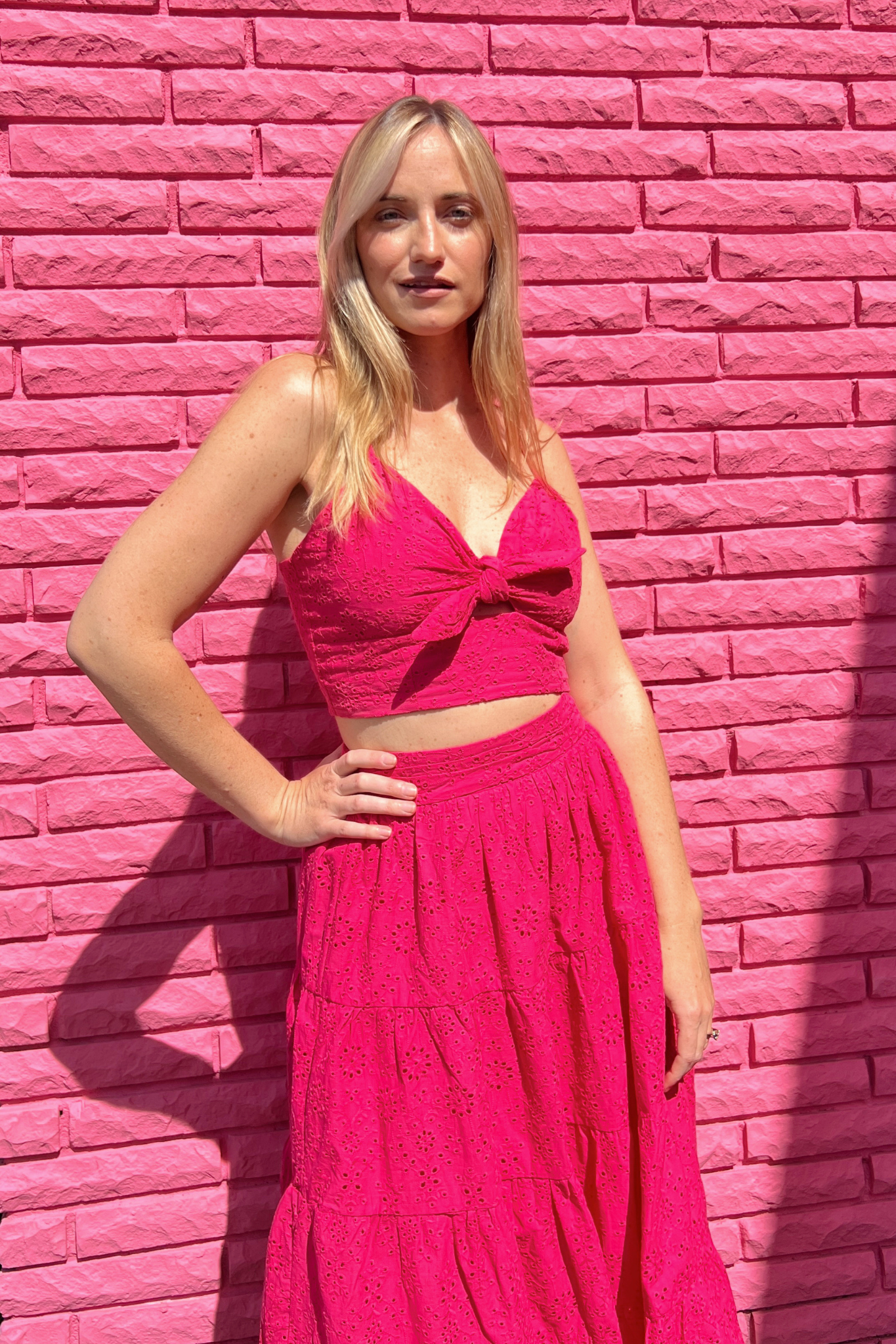 Dress Forum | Pink Eyelet Crop Top | Sweetest Stitch Boutique RVA