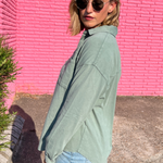 Z Supply | Green Niccola Button Up Top | Sweetest Stitch Boutique