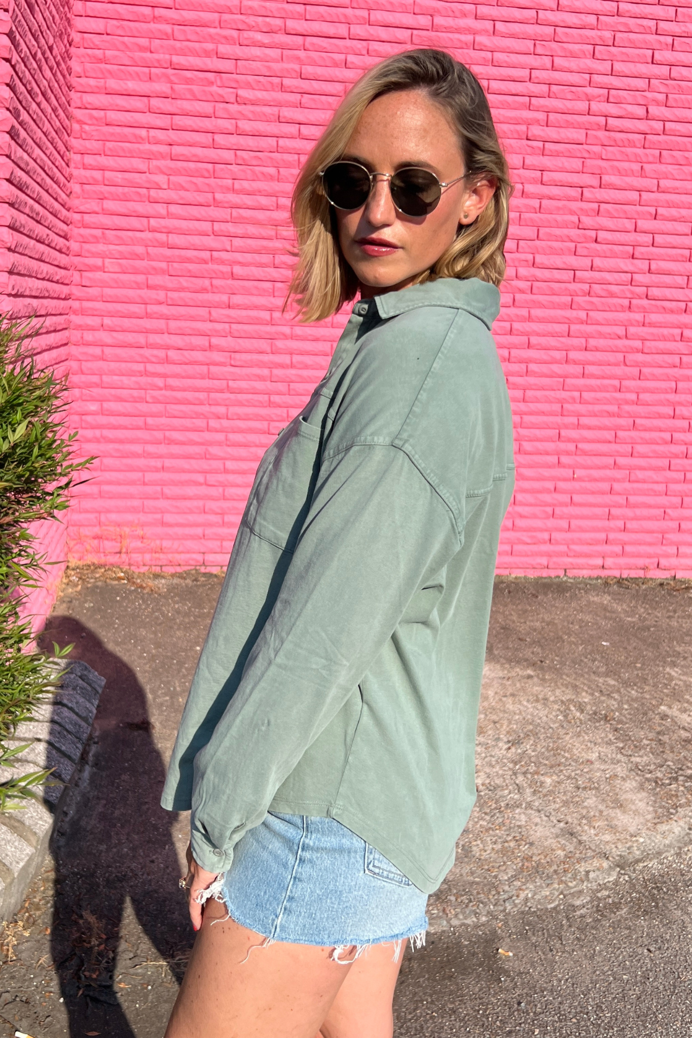 Z Supply | Green Niccola Button Up Top | Sweetest Stitch Boutique