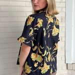 Entro | Black Floral Blouse | Sweetest Stitch Cute Boutique Tops