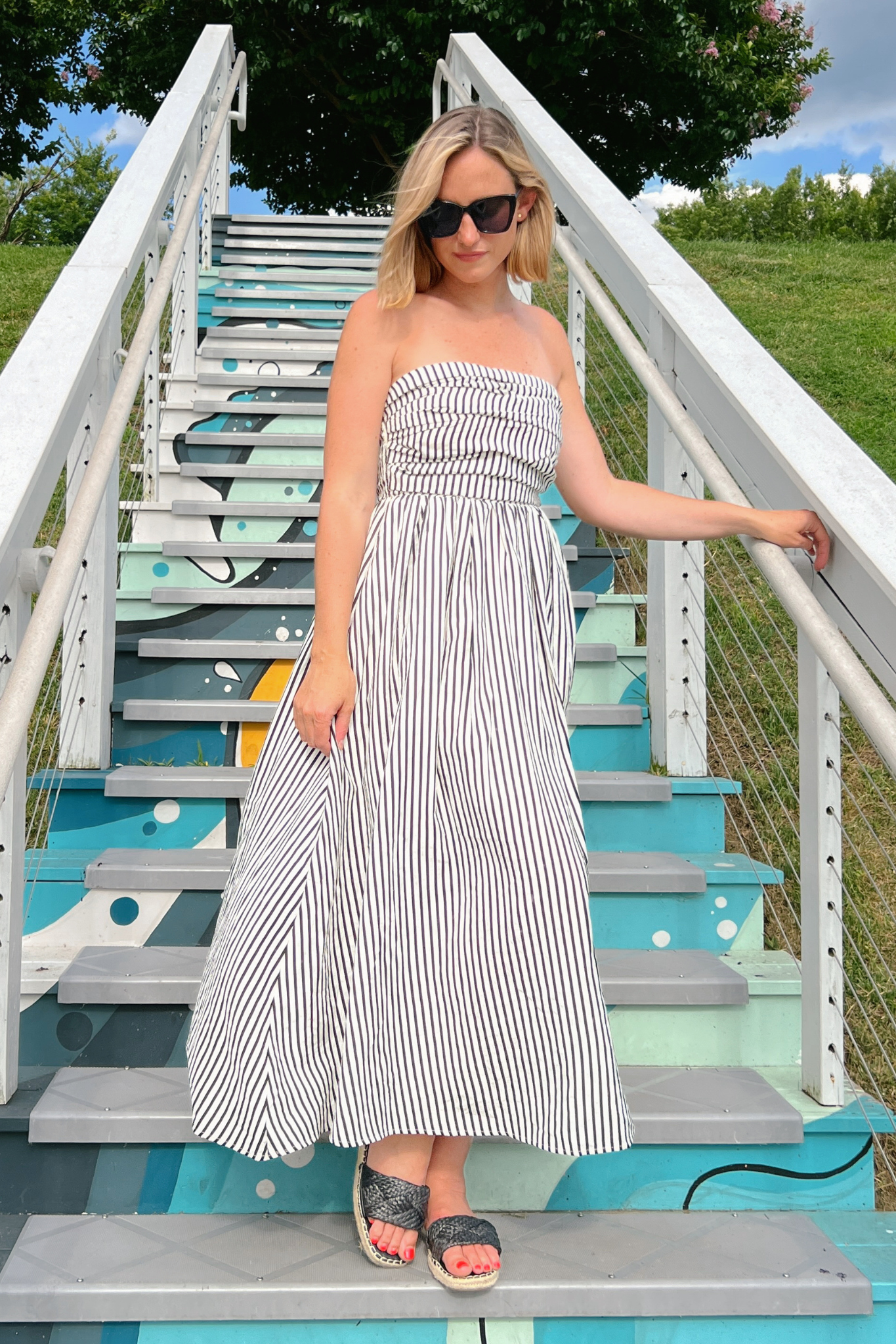 By Together | Striped Strapless Maxi Dress | Sweetest Stitch Online