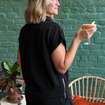 Entro | Black Quarter Zip Top | Sweetest Stitch Shop Boutique