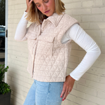 Entro | Quilted Knit Vest | Sweetest Stitch Women's Boutique