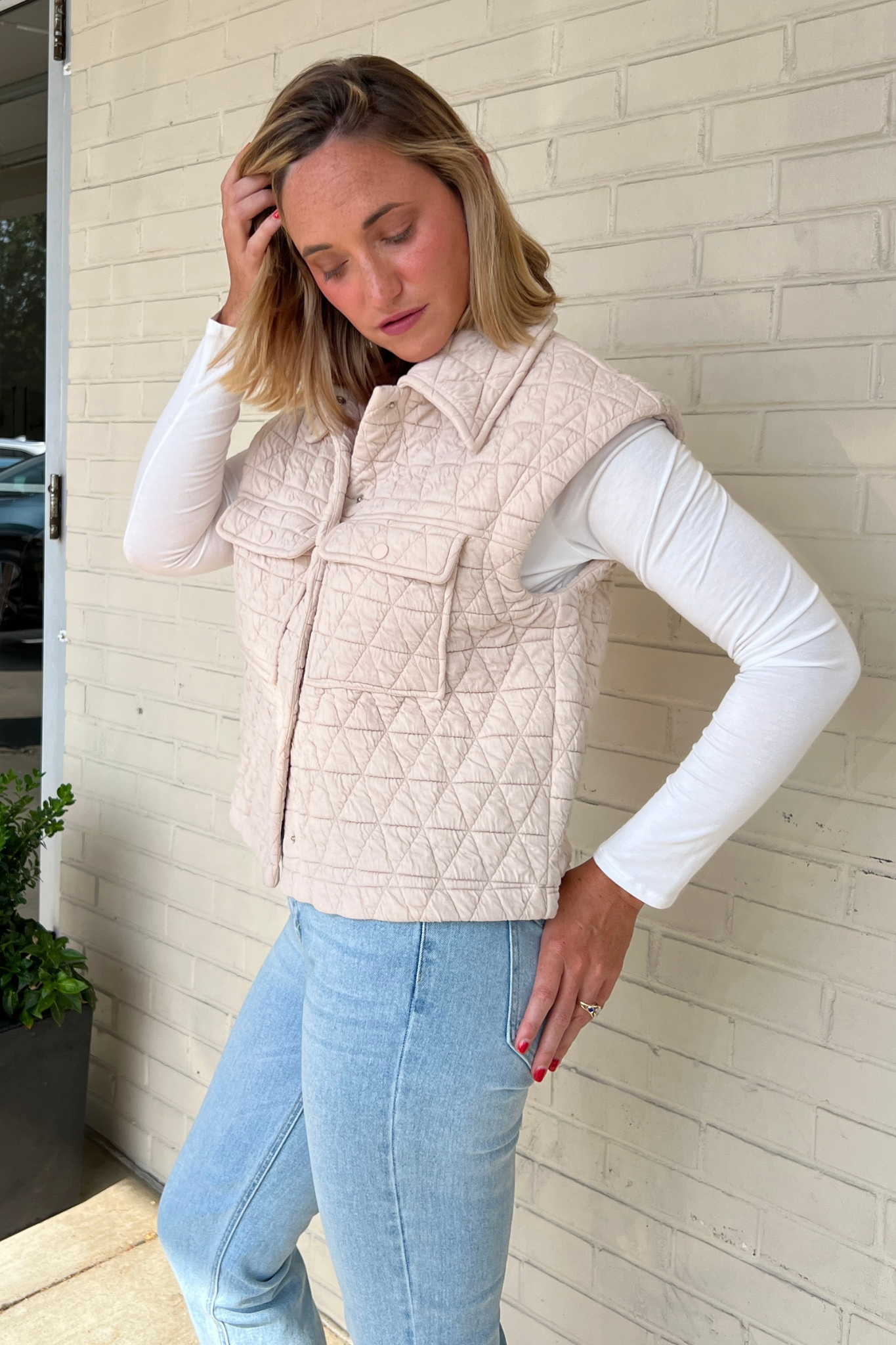Entro | Quilted Knit Vest | Sweetest Stitch Women's Boutique