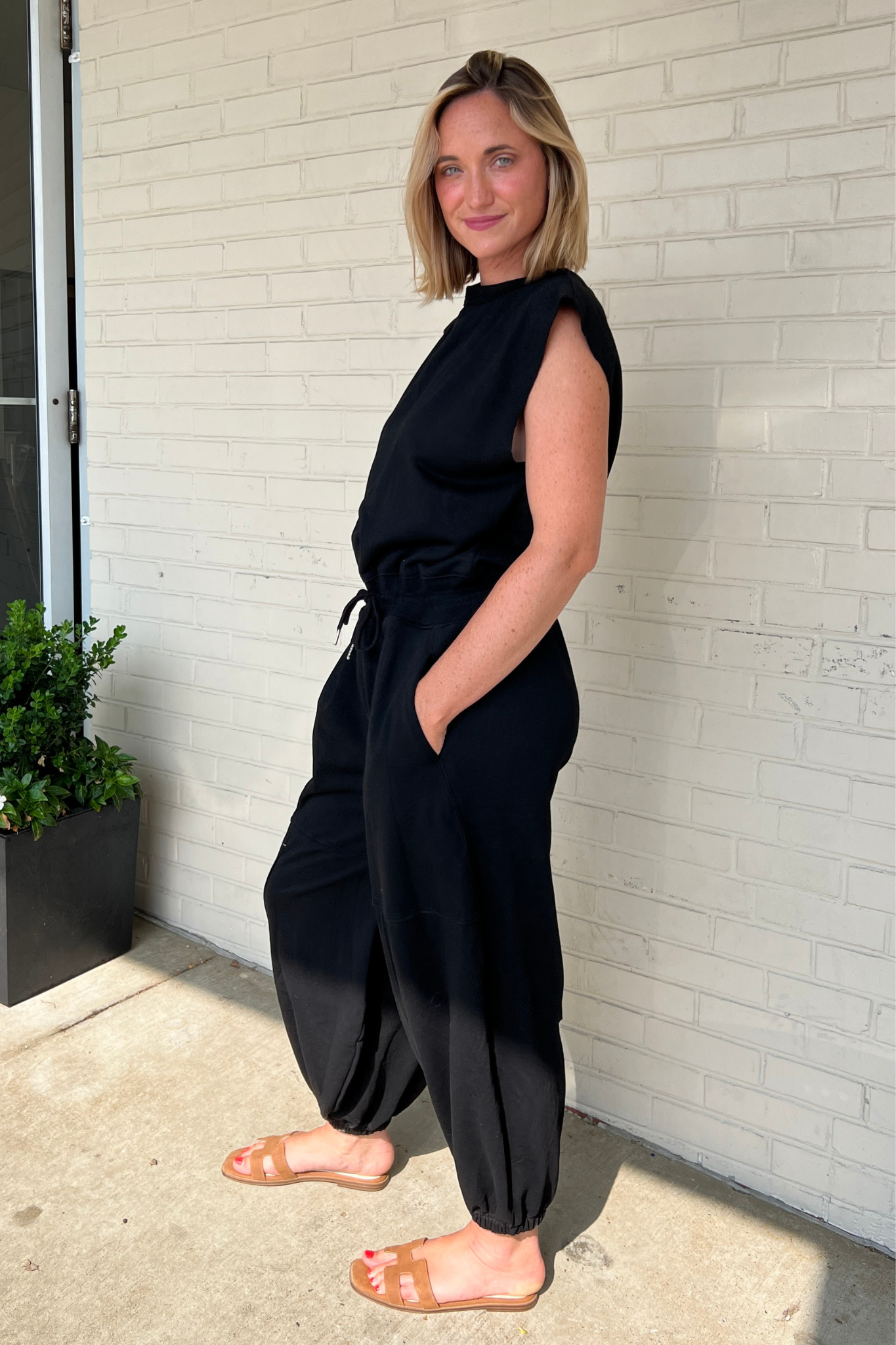 Entro | Sleeveless Black Jumpsuit | Sweetest Stitch Boutique