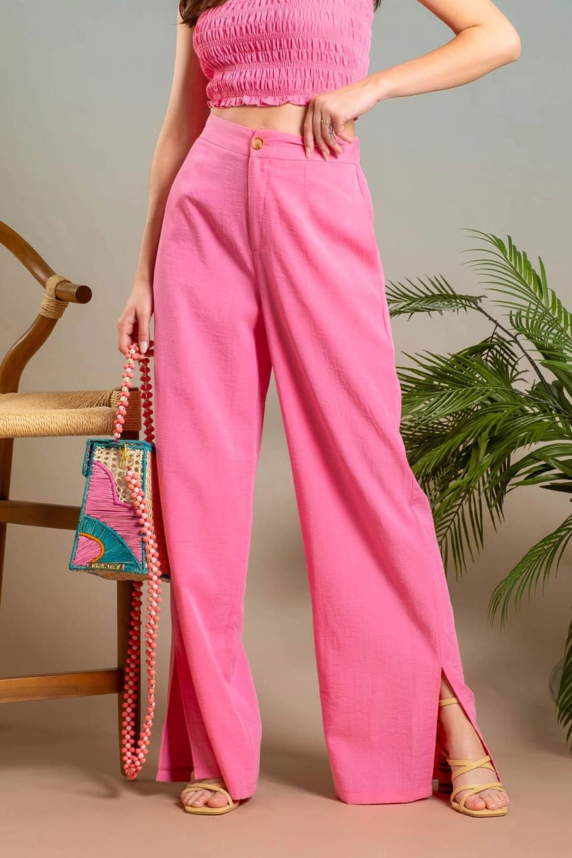 Blu Pepper | Pink Wide Leg Pants | Sweetest Stitch Shop Womens